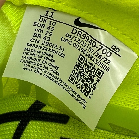 Nike Zoom Rotational 6 Volt Green Black Throwing Shoes - Picture 11 of 11